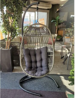 SenS-Line - Chaise Suspendue Koko Relax - Pliable - Pour Extérieur/intérieur - Métal/Polyester - L 103 X W 128 X H 210 Cm -Jardin Meubles Magasin 914x1200 2