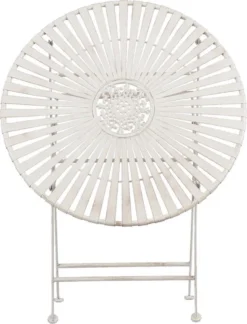 Set De Bistro Table De Bistrot Chaise De Bistrot (3 Pièces) Ø 70*76 Cm / 42*54*93 Cm (2) Boucles De Fer Wit Ensemble De Balcon Ensemble De Jardin Ensemble De Terrasse -Jardin Meubles Magasin 914x1200 3