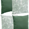 Hesperide Canapé/décoration/coussins De Jardin - Intérieur/extérieur - Set 4x Pièces - Imprimé Palmier/vert - 40x40 Cm