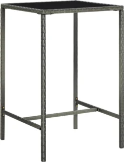 Ensemble De Bar De Jardin Premium - Bar De Jardin 3 Pièces Avec Coussins Poly Rotin Gris -Jardin Meubles Magasin 920x1200 3