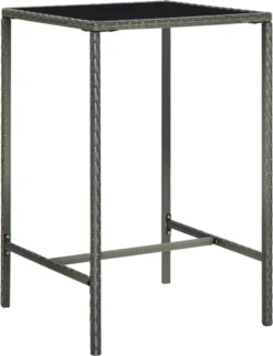 La Dolce Vita - Table De Jardin 5 Pièces Avec Chaises - Meuble Bar - Meuble Bar - Meuble D'angle Bar - Table Haute Avec Tabourets - Ensemble Bistro Avec Table Et Chaises Avec Coussins Poly Rotin Gris -Jardin Meubles Magasin 921x1200 1