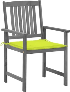 Prolenta Premium - Chaises De Jardin De Jardin 4 Pcs Avec Coussins En Bois D'acacia Massif Gris -Jardin Meubles Magasin 921x1200