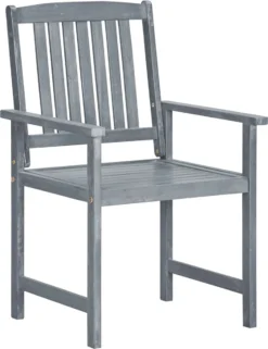 VidaLife Chaises De Jardin De Jardin 8 Pcs Avec Coussins En Bois D'acacia Massif Gris -Jardin Meubles Magasin 922x1200 1