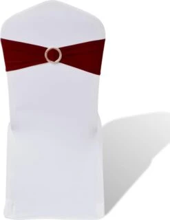 VidaXL Ruban Décoratif Pour Chaise Avec Un Diamant 25 Pièces (Vin Rouge)