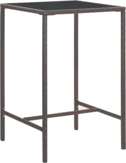 Ensemble De Bar De Jardin Premium - Ensemble De Bar De Jardin 3 Pièces Avec Coussins Poly Rotin Marron -Jardin Meubles Magasin 931x1200 3