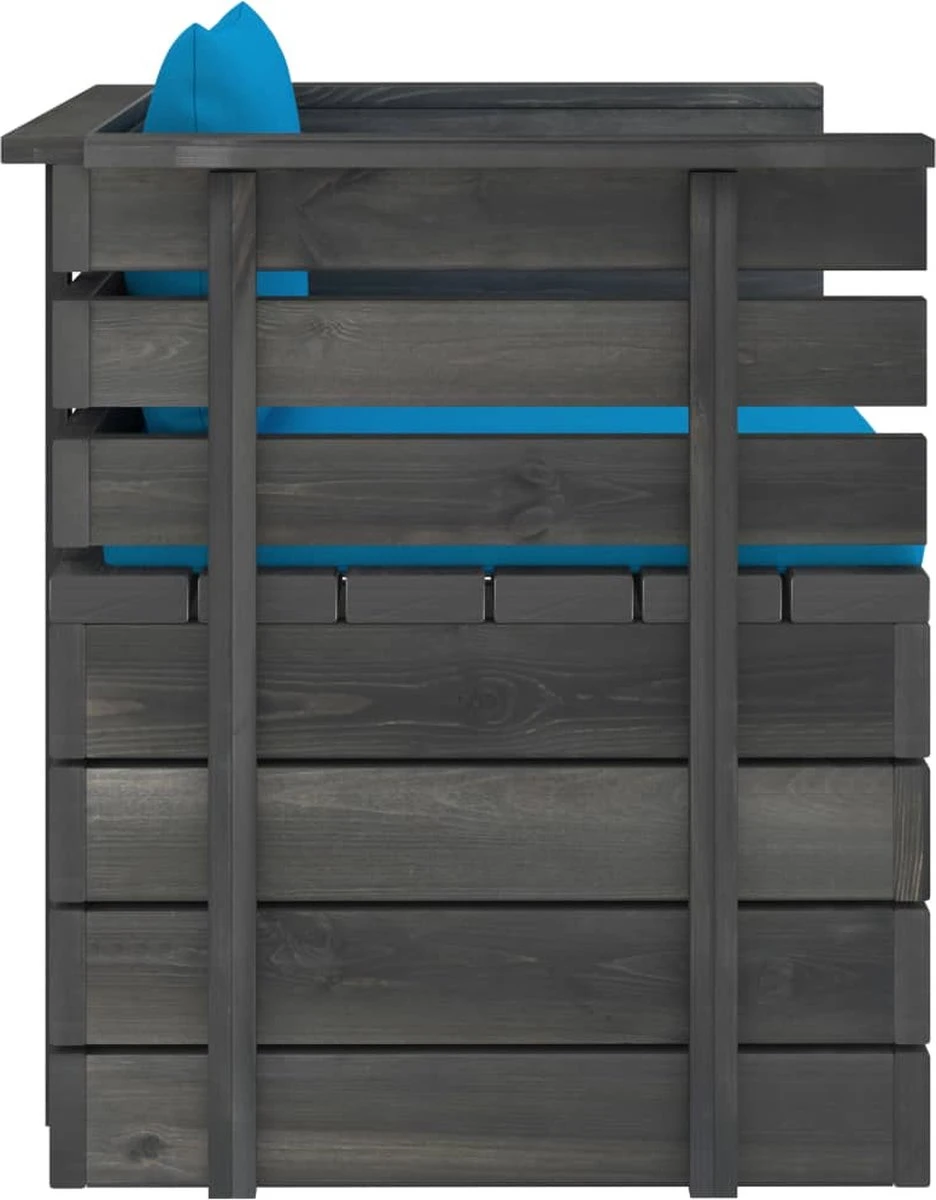 Prolenta Premium - Fauteuil De Jardin Avec Coussins En Pin De Palette - Fauteuil - Fauteuils Avec Accoudoirs - Housse Stretch - Relax - Design 6 Prolenta Premium - Fauteuil De Jardin Avec Coussins En Pin De Palette - Fauteuil - Fauteuils Avec Accoudoirs - Housse Stretch - Relax - Design – Image 6