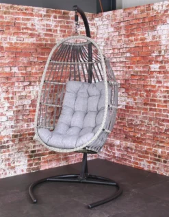 SenS-Line - Chaise Suspendue Koko Relax - Pliable - Pour Extérieur/intérieur - Métal/Polyester - L 103 X W 128 X H 210 Cm -Jardin Meubles Magasin 937x1200