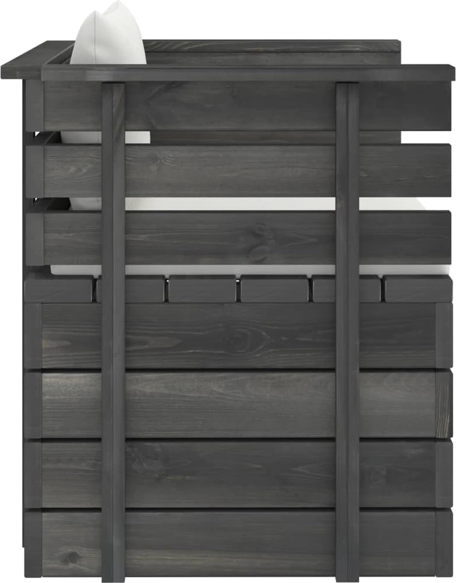 Prolenta Premium - Fauteuil De Jardin Avec Coussins En Pin De Palette - Fauteuil - Fauteuils Avec Accoudoirs - Housse Stretch - Relax - Design 3 Prolenta Premium - Fauteuil De Jardin Avec Coussins En Pin De Palette - Fauteuil - Fauteuils Avec Accoudoirs - Housse Stretch - Relax - Design – Image 3