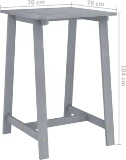 Ensemble De Bar De Jardin Premium - Ensemble De Bar De Jardin 3 Pièces Bois D'acacia Massif Gris -Jardin Meubles Magasin 944x1200 1