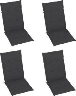 Prolenta Premium - Chaises De Jardin 4 Pcs Réglables Avec Coussins En Teck Massif -Jardin Meubles Magasin 950x1200