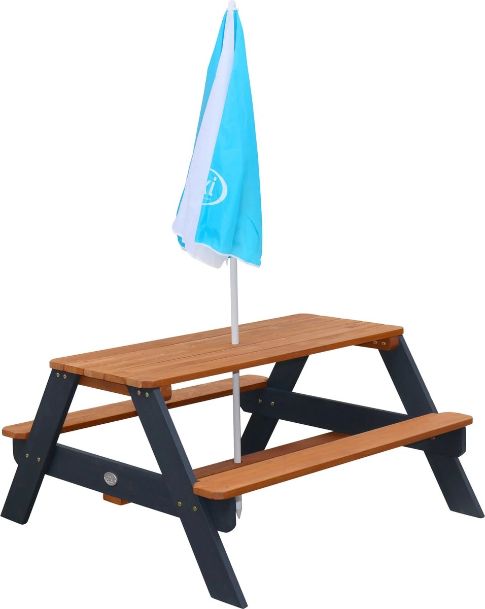 AXI Nick Table Pique Nique Avec Parasol Anthracite & Marron - Table De Jeu Enfant Pour Le Jardin 8 AXI Nick Table Pique Nique Avec Parasol Anthracite & Marron - Table De Jeu Enfant Pour Le Jardin – Image 8