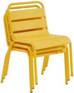 MYLIA Ensemble De Table à Manger En Métal Pour Enfant POPAYAN - Une Table Et 4 Chaises Empilables - Jaune L 80 Cm X H 55,5 Cm X P 39 Cm 9 MYLIA Ensemble De Table à Manger En Métal Pour Enfant POPAYAN - Une Table Et 4 Chaises Empilables - Jaune L 80 Cm X H 55,5 Cm X P 39 Cm -Jardin Meubles Magasin 962x1200 3