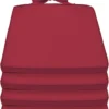 Chaise Beautissu Coussin Set De 4 Coussins D'assise D' Extérieur 45x40x5 Cm - Rouge - Coussin De Siège Avec Le Ruban - Pia