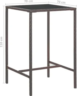 Ensemble De Bar De Jardin Premium - Ensemble De Bar De Jardin 3 Pièces Avec Coussins Poly Rotin Marron -Jardin Meubles Magasin 966x1200 9