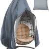 Housse De Chaise Suspendue, Coupe-vent, Imperméable, Résistante Aux UV, Tissu Oxford 210D Résistant à La Déchirure, Panier Suspendu, Balançoire, Housse De Protection Pour Chaise Suspendue (190 X 115 Cm) (Gris)