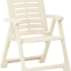 La Dolce Vita - Chaises De Jardin - Chaises D'extérieur - Chaises De Terrasse - Chaises De Jardin - Chaises Longues D'extérieur - Chaises De Table De Jardin - Chaises De Jardin 4 Pcs Plastique Blanc
