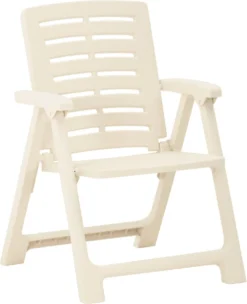 La Dolce Vita - Chaises De Jardin - Chaises D'extérieur - Chaises De Terrasse - Chaises De Jardin - Chaises Longues D'extérieur - Chaises De Table De Jardin - Chaises De Jardin 4 Pcs Plastique Blanc