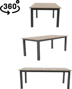 NATERIAL - Table De Jardin Rectangulaire SAN DIEGO - 200 X 100 X 75 Cm - 6 Personnes - Aluminium - Eucalyptus FSC - Anthracite - Gris Foncé - Table à Manger D'extérieur - Table Extensible - Rallonge 7 NATERIAL - Table De Jardin Rectangulaire SAN DIEGO - 200 X 100 X 75 Cm - 6 Personnes - Aluminium - Eucalyptus FSC - Anthracite - Gris Foncé - Table à Manger D'extérieur - Table Extensible - Rallonge -Jardin Meubles Magasin 978x1200 4