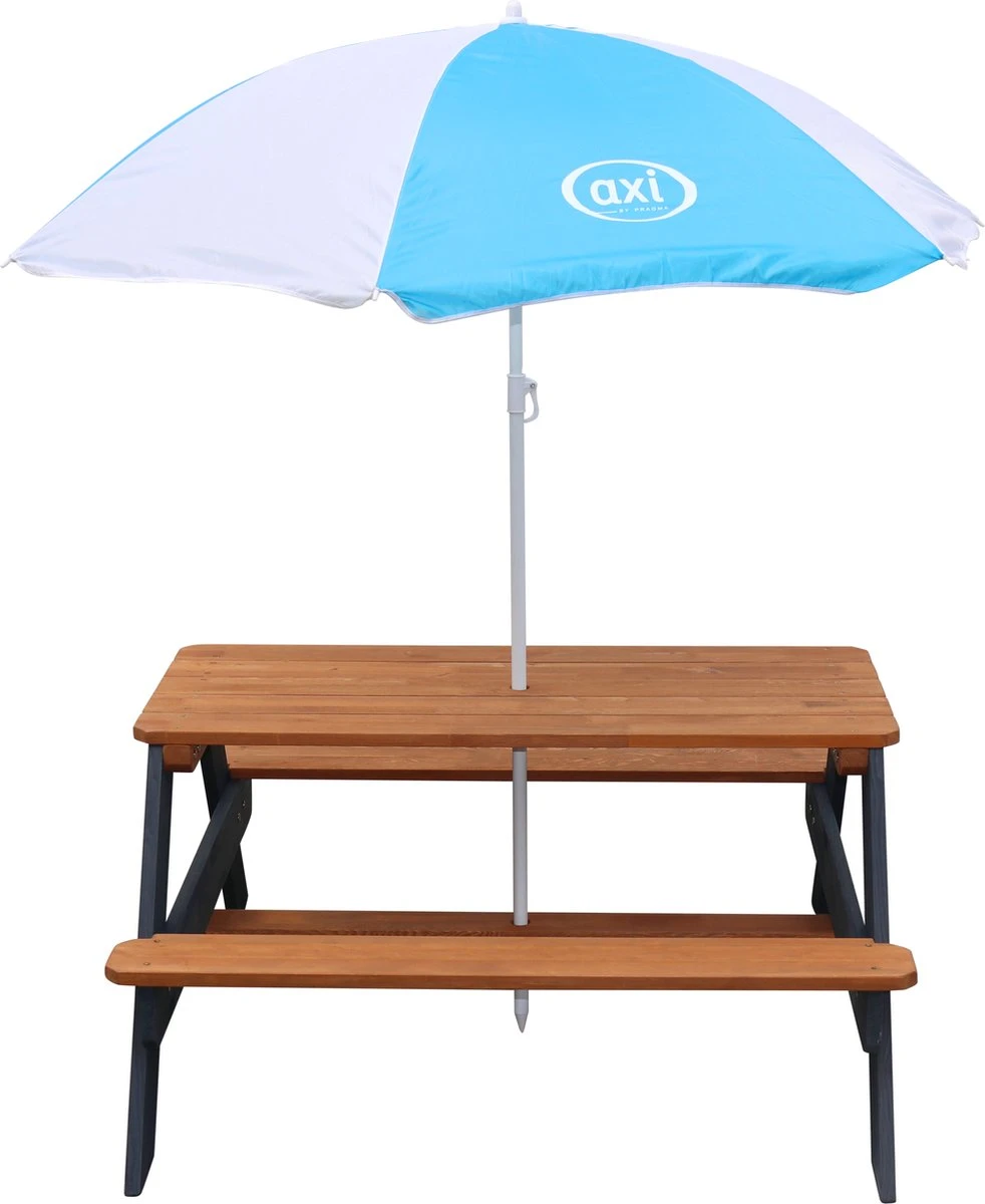 AXI Nick Table Pique Nique Avec Parasol Anthracite & Marron - Table De Jeu Enfant Pour Le Jardin 9 AXI Nick Table Pique Nique Avec Parasol Anthracite & Marron - Table De Jeu Enfant Pour Le Jardin – Image 9