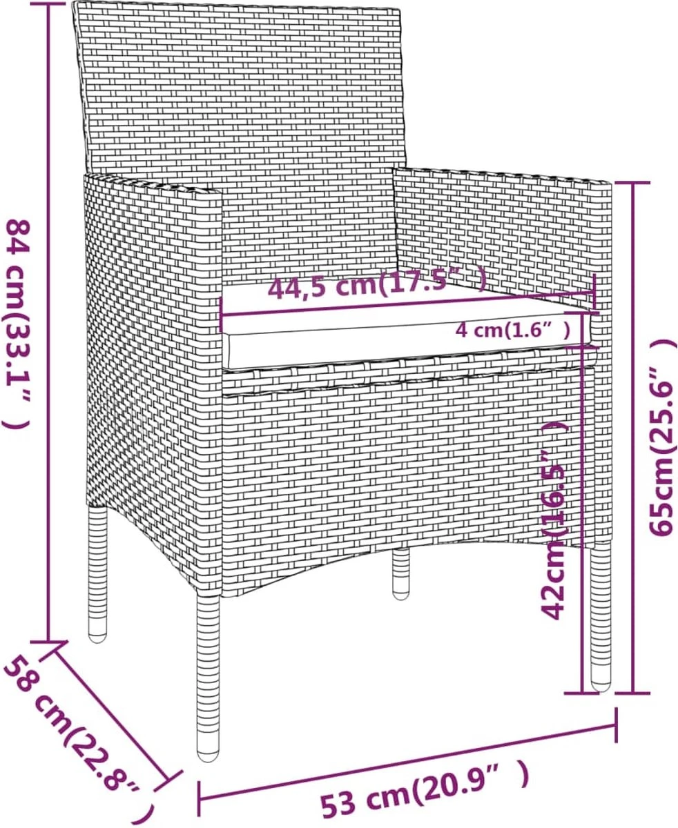 La Dolce Vita - Salon De Jardin 5 Pièces - Salon De Terrasse - Salon De Jardin Avec Chaises Et Table - Salon De Plein Air Poly Rotin Gris 7 La Dolce Vita - Salon De Jardin 5 Pièces - Salon De Terrasse - Salon De Jardin Avec Chaises Et Table - Salon De Plein Air Poly Rotin Gris – Image 7
