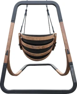 AXI Capri Chaise Suspendue Sur Pied En Bois - Fauteuil / Siège Suspendu Suspendu Avec Support Pour Le Jardin - Balançoire En Noir Pour L'extérieur Pour 1 Personne - Chargement Jusqu'à 150 Kg -Jardin Meubles Magasin 983x1200 5