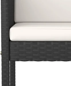 La Dolce Vita - Table De Jardin 5 Pièces Avec Chaises - Meuble Bar - Meuble Bar - Meuble D'angle Bar - Table Haute Avec Tabourets - Ensemble Bistro Avec Table Et Chaises Avec Coussins Poly Rotin Noir -Jardin Meubles Magasin 984x1200 3