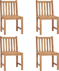 VidaLife Chaises De Jardin De Jardin 4 Pcs Avec Coussins En Bois De Teck Massif -Jardin Meubles Magasin 991x1200
