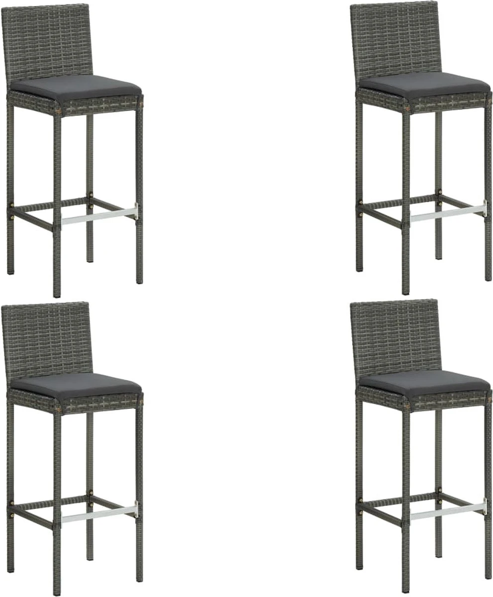 La Dolce Vita - Table GardenBar 5 Pièces Avec Chaises - Ensemble Meuble Bar - Ensemble Meuble Bar - Ensemble Coin Bar - Table Haute Avec Tabourets - Ensemble Bistro Avec Table Et Chaises Avec Coussins Gris 9 La Dolce Vita - Table GardenBar 5 Pièces Avec Chaises - Ensemble Meuble Bar - Ensemble Meuble Bar - Ensemble Coin Bar - Table Haute Avec Tabourets - Ensemble Bistro Avec Table Et Chaises Avec Coussins Gris – Image 9