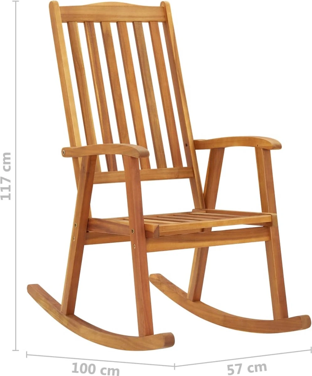 Prolenta Premium - Chaise à Bascule - Chaise à Bascule Avec Coussins En Bois D'acacia Massif - Beige - Balançoire 8 Prolenta Premium - Chaise à Bascule - Chaise à Bascule Avec Coussins En Bois D'acacia Massif - Beige - Balançoire – Image 8