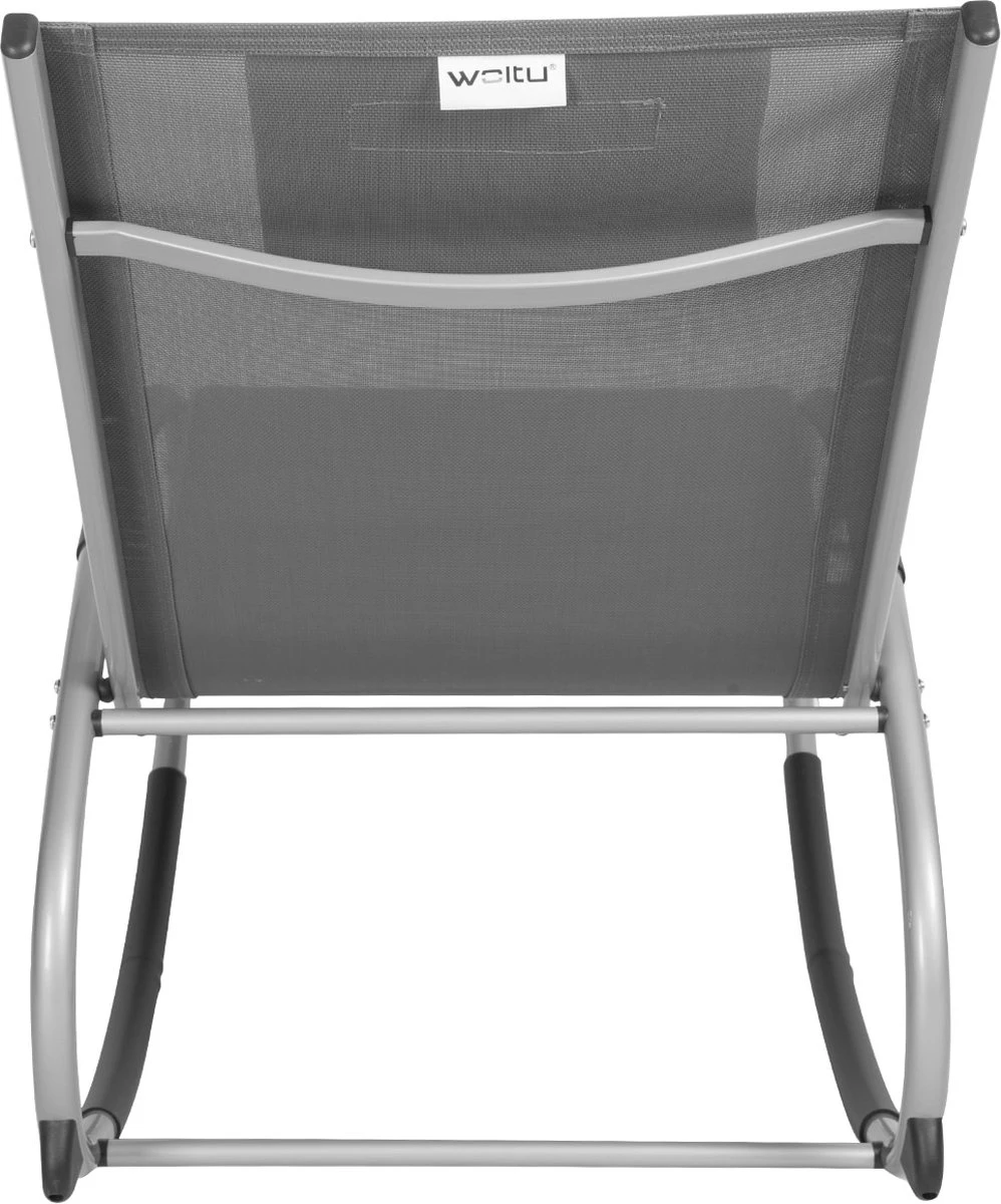 Chaise à Bascule D'extérieur Confortable Kamyra® - Chaise De Jardin, Chaises De Jardin De Jardin - Pour Adultes Et Enfants - Aluminium - Grijs 7 Chaise à Bascule D'extérieur Confortable Kamyra® - Chaise De Jardin, Chaises De Jardin De Jardin - Pour Adultes Et Enfants - Aluminium - Grijs – Image 7