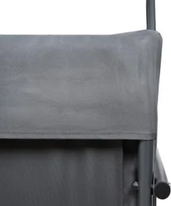 Balançoire De Jardin EASTWALL Hollywood - Balançoire Avec Toit Réglable - Incl. 2 Coussins - Salon De Jardin - 3 Places - Noir - L170xL105xH150cm -Jardin Meubles Magasin 999x1200